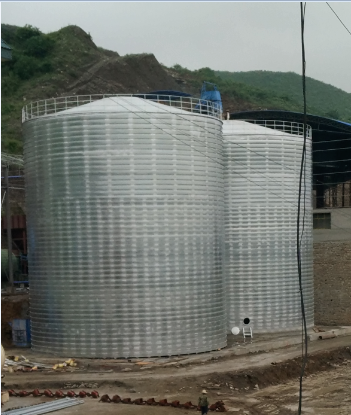 松江粮食钢板仓的安装全过程不用热焊接